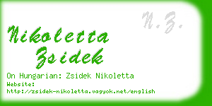 nikoletta zsidek business card